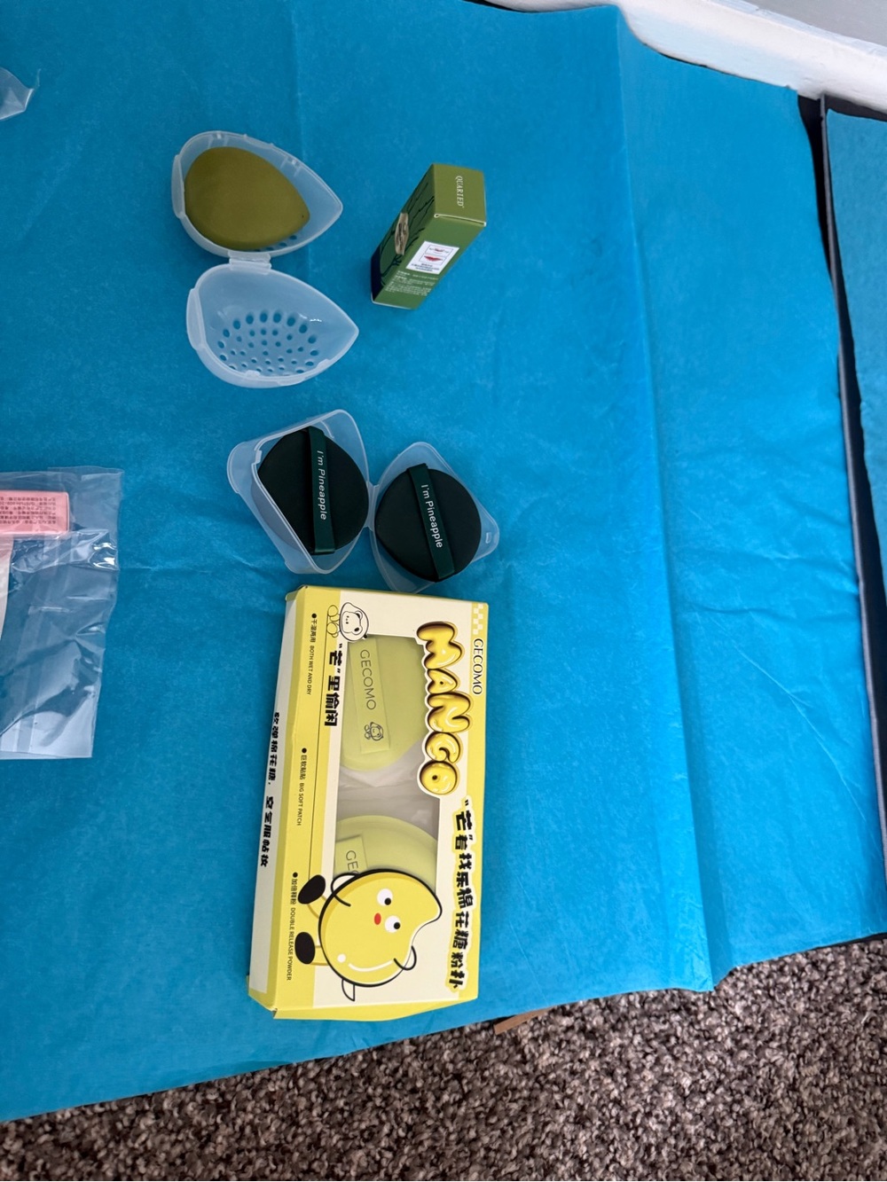 Contact Lens Case Set with Mango Packaging - Yellow